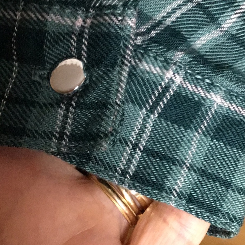 Rock & Republic Plaid Top M - Picture 7 of 8